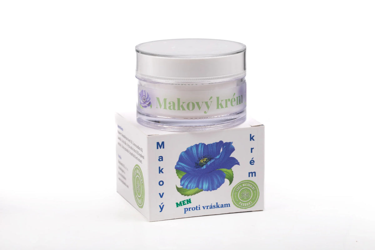 Makový krém 100 % prirodný krém proti vráskam pre muža - 50ml